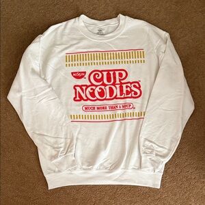 ISSI White Cup Noodles Graphic Sweatshirts brand new